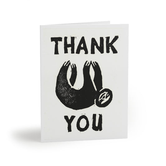 Thank You Sloth Greeting Cards - Pack of 8/16/24